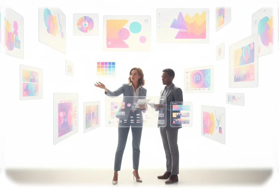 Creative design team at Xperience AI Marketing building impactful visuals for businesses in Port Saint Lucie