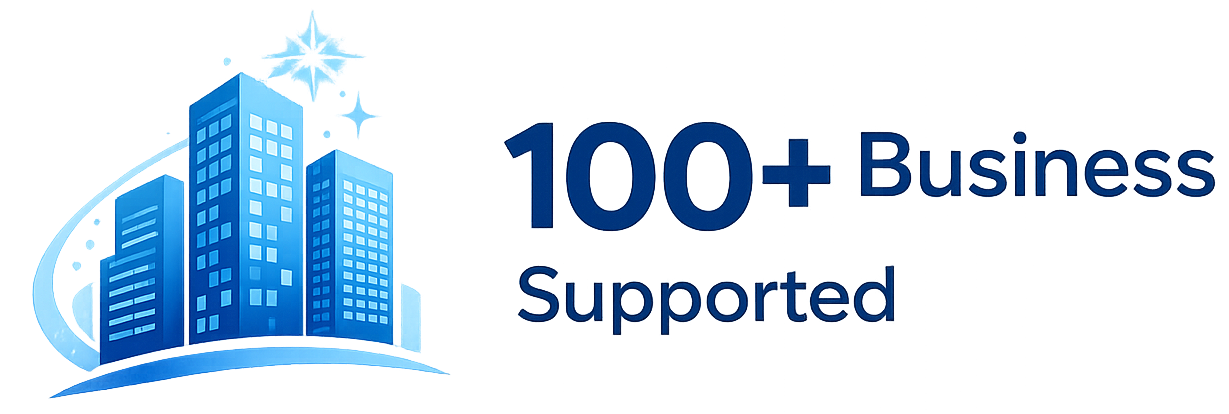 100+ Business Supported-AI marketing visualization focused on SEO, automation, and lead generation strategies